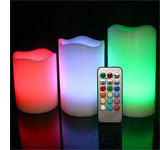 Cветодиодные led cвечи многоцветные пластиковые с пультом ДУ