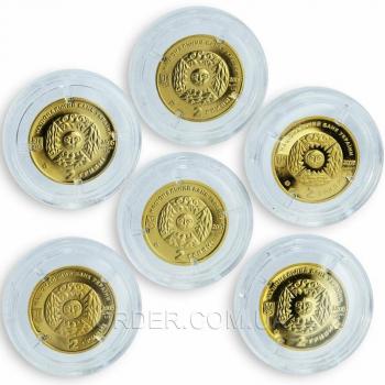 Cувенирный набор золотых монет Знаки Зодиака