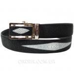Мужской ремень из кожи ската (105 STB-B Black)