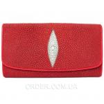 Женский кошелек из кожи ската (ST 52 Fire red)