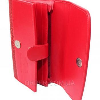Женский кошелек из кожи ската (ST 52 Fire red)