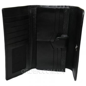 Женский кошелек из кожи ската (ST 52 Black)