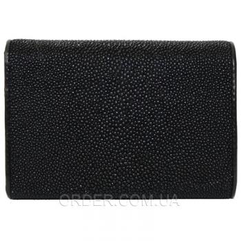 Женский кошелек из кожи ската (ST 63 Black)