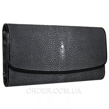Женский кошелек из кожи ската (ST 52 SA Black)