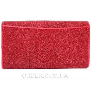 Женский кошелек из кожи ската (ST 52 Fire red)