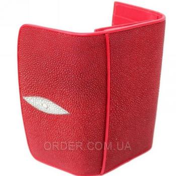 Женский кошелек из кожи ската (ST 52 Fire red)