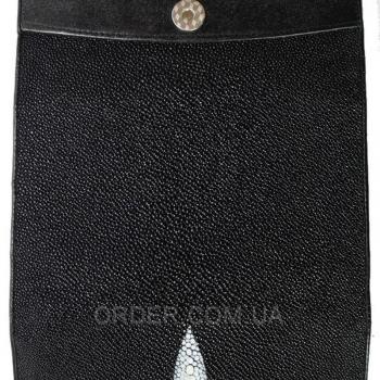 Женский кошелек из кожи ската (ST 52 Black)