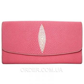 Женский кошелек из кожи ската (ST 52 Pink)