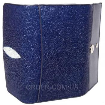 Женский кошелек из кожи ската (ST 52 Dark Blue)