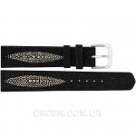 Ремешок для часов из кожи ската (STWS 02 Black)