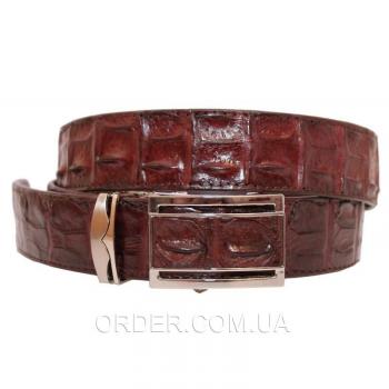 Мужской ремень из кожи крокодила (105 ALB-B Brown)