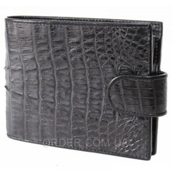 Мужское портмоне из кожи крокодила (ALM 100T Black)