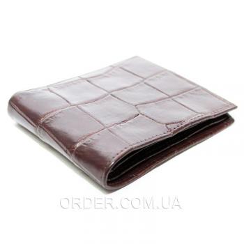 Портмоне из кожи сиамского крокодила (ALM 03 EX Brown)