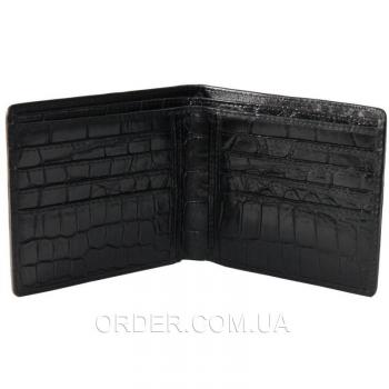 Портмоне из кожи сиамского крокодила (ALM 03 EX Black)