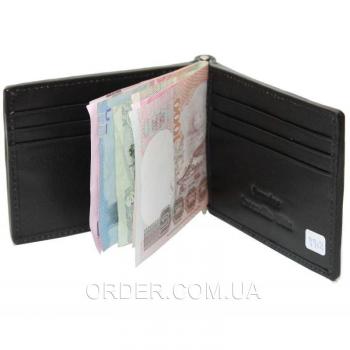 Зажим для купюр из кожи крокодила (ALNT 59B Black)