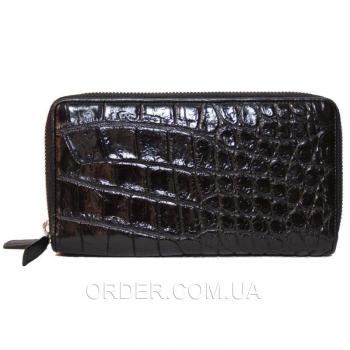 Сумка/кошелёк из кожи крокодила (ZAM 15 B Black)