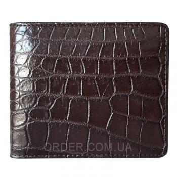 Мужской кошелек из кожи крокодила (ALM 03 B Brown)