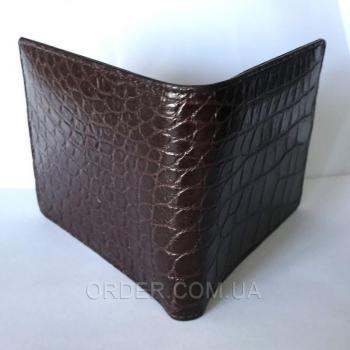 Мужской кошелек из кожи крокодила (ALM 03 B Brown)