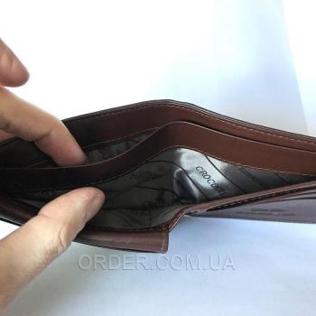 Мужской кошелек из кожи крокодила (ALM 03 B Brown)