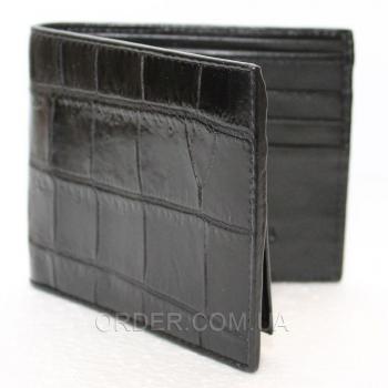 Мужское портмоне из кожи крокодила (ALM 03 B Black)