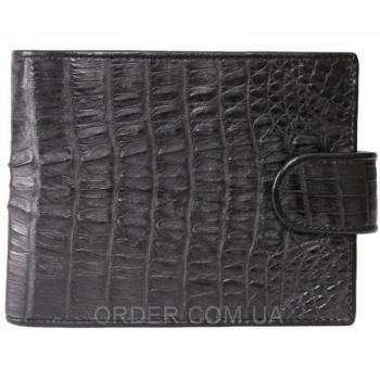 Мужское портмоне из кожи крокодила (ALM 100T Black)