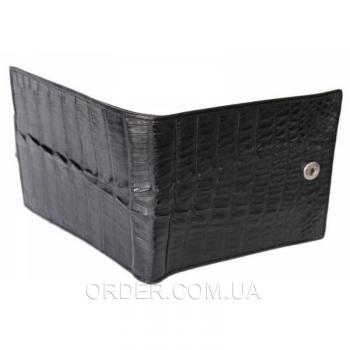 Мужское портмоне из кожи крокодила (ALM 100T Black)