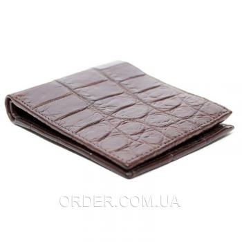 Портмоне из кожи сиамского крокодила (ALM 03 EX Brown)