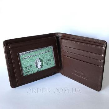 Мужской кошелек из кожи крокодила (ALM 03 B Brown)