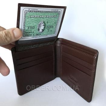 Мужской кошелек из кожи крокодила (ALM 03 B Brown)