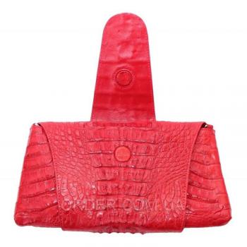 Женская сумка-клатч из кожи крокодила (FCM 320 Fire red)