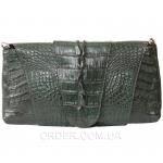 Женская сумка-клатч из кожи крокодила (FCM 320 Emerald Green)