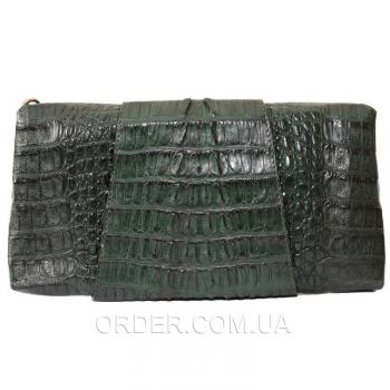 Женская сумка-клатч из кожи крокодила (FCM 320 Emerald Green)