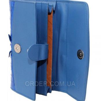 Женский кошелек из кожи крокодила (PCM 03 BT Ocean Blue)