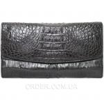 Женский кошелек из кожи крокодила (PCM 03 ST Black)