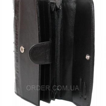 Женский кошелек из кожи крокодила (PCM 03 ST Black)
