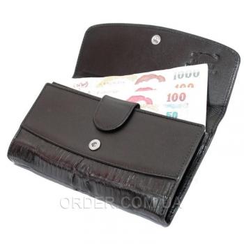 Женский кошелек из кожи крокодила (PCM 03 ST Black)