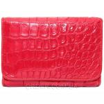 Женский кошелек из кожи крокодила (PCM 63 B Fire Red)