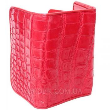 Женский кошелек из кожи крокодила (PCM 63 B Fire Red)