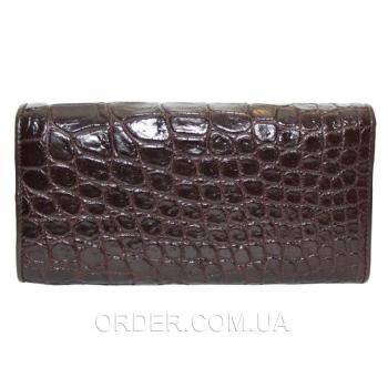 Женский кошелек из кожи крокодила (PCM 03 B Brown)
