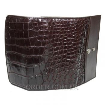 Женский кошелек из кожи крокодила (PCM 03 B Brown)