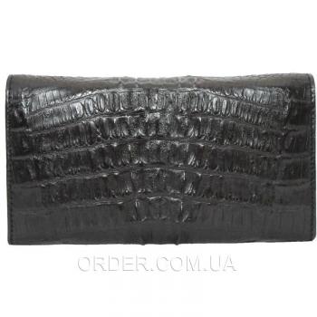 Женский кошелек из кожи крокодила (PCM 03 ST Black)