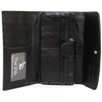 Женский кошелек из кожи крокодила (PCM 03 ST Black)