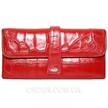 Женский кошелек из кожи крокодила (ALW 09 Red)
