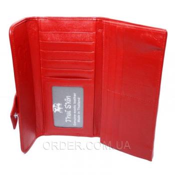 Женский кошелек из кожи крокодила (ALW 09 Red)