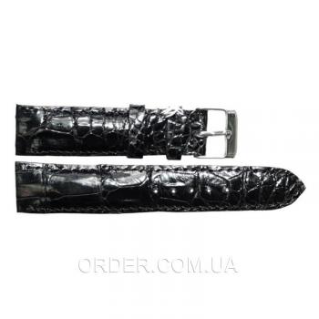Ремешок для часов из кожи крокодила (ALWS 01 Black)