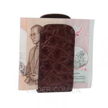 Зажим для купюр из кожи крокодила (NTAM 01 Brown)