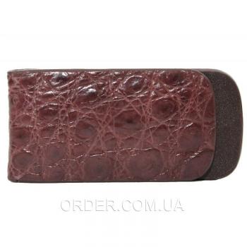Зажим для купюр из кожи крокодила (NTAM 01 Brown)