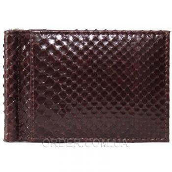 Зажим для купюр из кожи питона (PTMC 01 Brown)