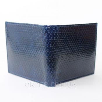 Мужской кошелек из кожи морской змеи (SN 22 Dark Blue)