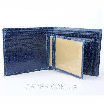 Мужской кошелек из кожи морской змеи (SN 22 Dark Blue)